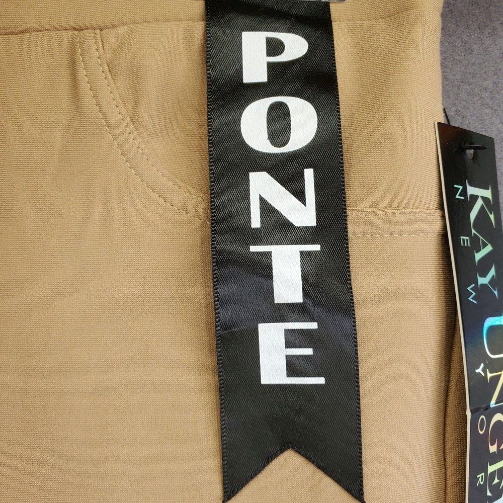 Kay Unger New York Womens Tan Ponte Knit Tummy Control Leggings KUS-1000-Tan L - Picture 7 of 10